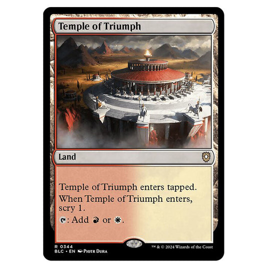 Temple of Triumph 0344 card from the Magic The Gathering set Bloomburrow Commander