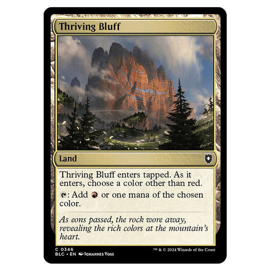 Thriving Bluff 0346 card from the Magic The Gathering set Bloomburrow Commander