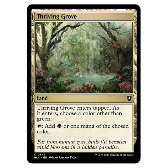 Thriving Grove 0347 card from the Magic The Gathering set Bloomburrow Commander