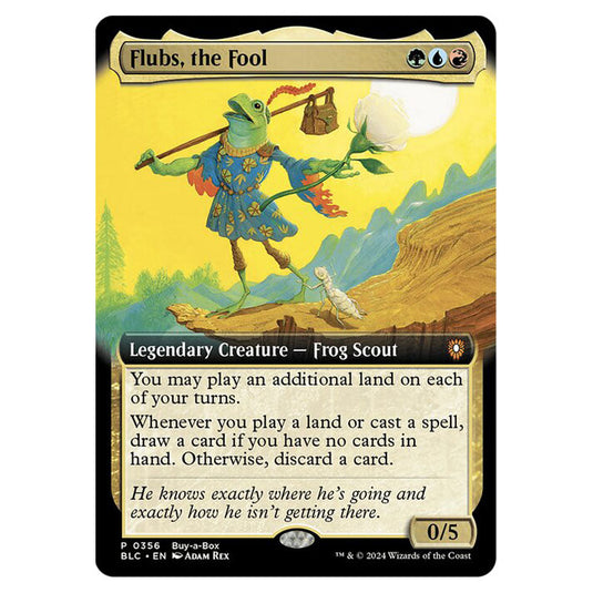 Flubs, the Fool 0356 card from the Magic The Gathering set Bloomburrow Commander