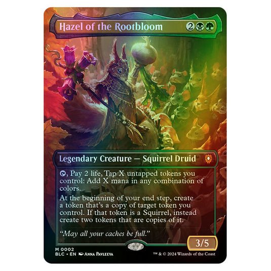 Hazel of the Rootbloom 0002 card from the Magic The Gathering set Bloomburrow Commander