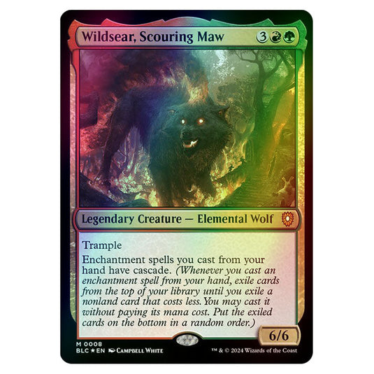 Wildsear, Scouring Maw 0008 card from the Magic The Gathering set Bloomburrow Commander