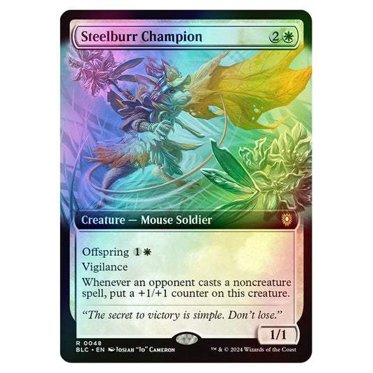 Steelburr Champion 0048 card from the Magic The Gathering set Bloomburrow Commander