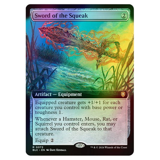 Sword of the Squeak 0072 card from the Magic The Gathering set Bloomburrow Commander