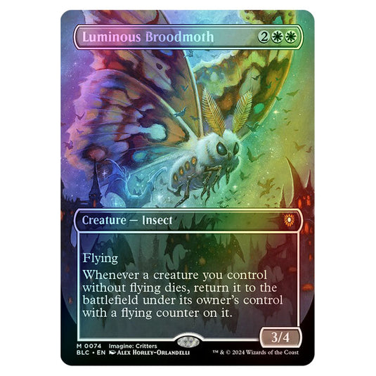 Luminous Broodmoth 0074 card from the Magic The Gathering set Bloomburrow Commander