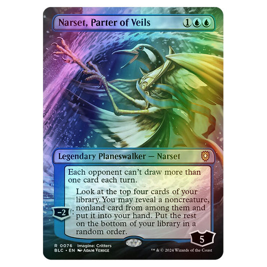 Narset, Parter of Veils 0076 card from the Magic The Gathering set Bloomburrow Commander