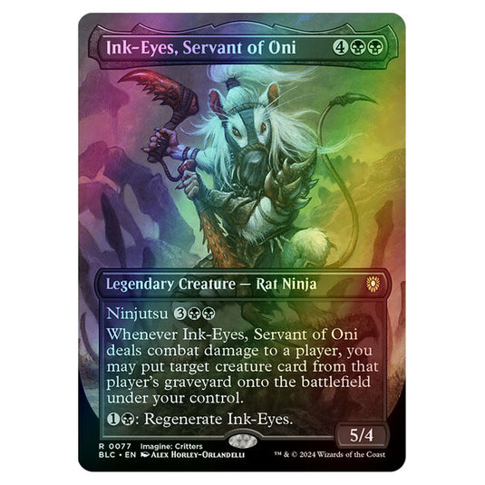 Ink-Eyes, Servant of Oni 0077 card from the Magic The Gathering set Bloomburrow Commander