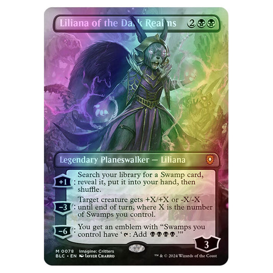 Liliana of the Dark Realms 0078 card from the Magic The Gathering set Bloomburrow Commander