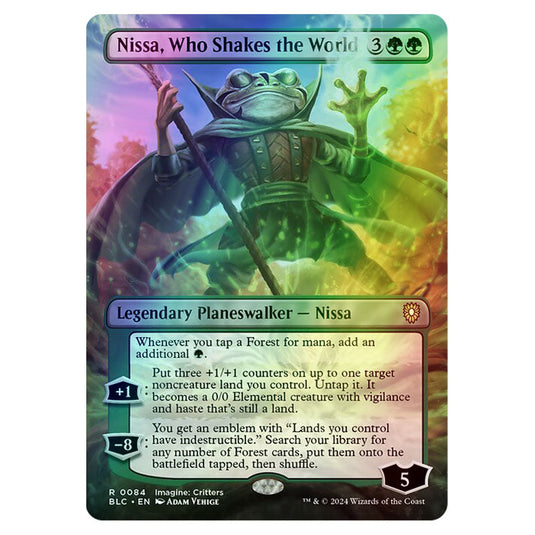 Nissa, Who Shakes the World 0084 card from the Magic The Gathering set Bloomburrow Commander