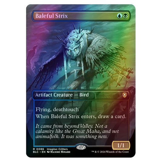 Baleful Strix 0086 card from the Magic The Gathering set Bloomburrow Commander