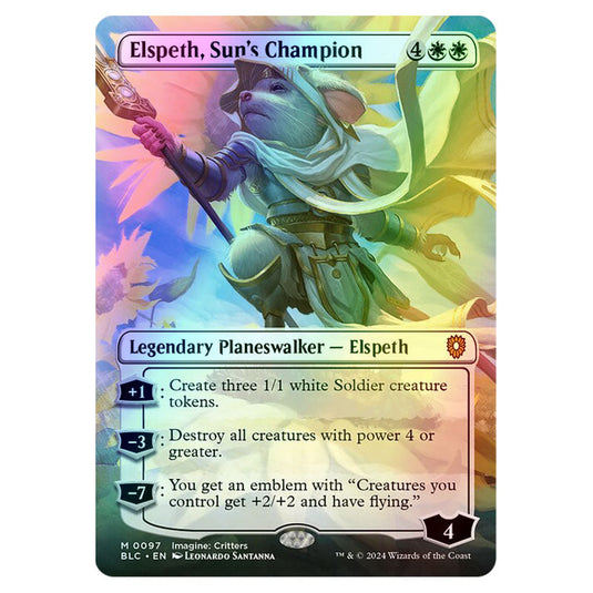 Elspeth, Sun's Champion 0097 card from the Magic The Gathering set Bloomburrow Commander