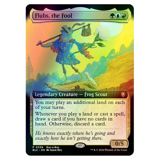 Flubs, the Fool 0356 card from the Magic The Gathering set Bloomburrow Commander