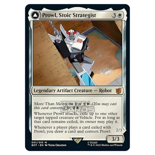 Magic The Gathering - The Brothers War - Transformers - Prowl, Stoic Strategist / Prowl, Pursuit Vehicle - 001/15
