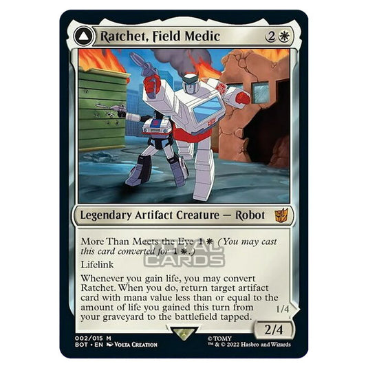 Magic The Gathering - The Brothers War - Transformers - Ratchet, Field Medic / Ratchet, Rescue Racer - 002/15