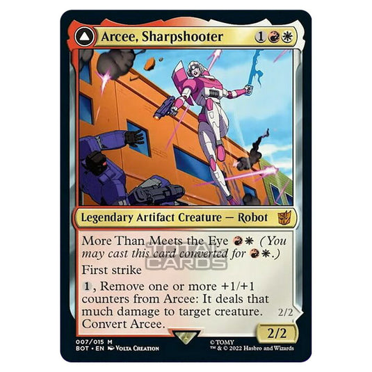 Magic The Gathering - The Brothers War - Transformers - Arcee, Sharpshooter / Arcee, Acrobatic Coupe - 007/15