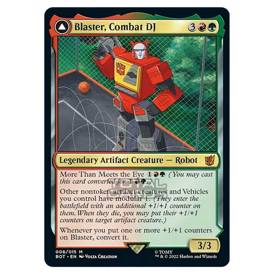 Magic The Gathering - The Brothers War - Transformers - Blaster, Combat DJ / Blaster, Morale Booster - 008/15