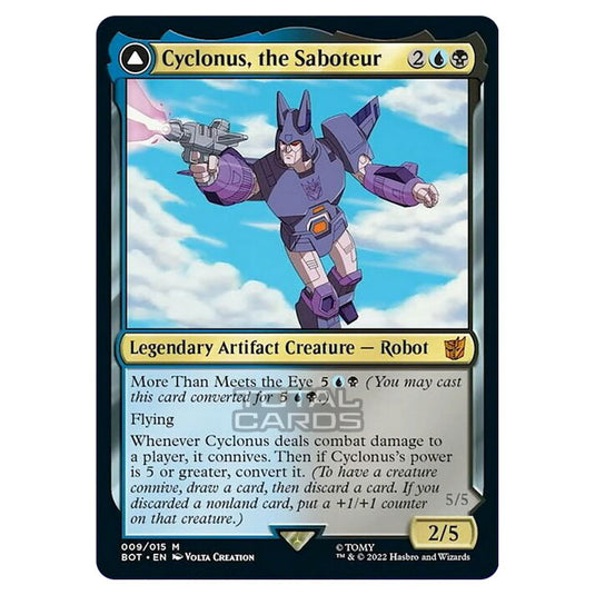 Magic The Gathering - The Brothers War - Transformers - Cyclonus, the Saboteur / Cyclonus, Cybertronian Fighter - 009/15