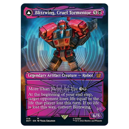 Magic The Gathering - The Brothers War - Transformers - Blitzwing, Cruel Tormentor / Blitzwing, Adaptive Assailant (Shattered Glass Card) - 019/15