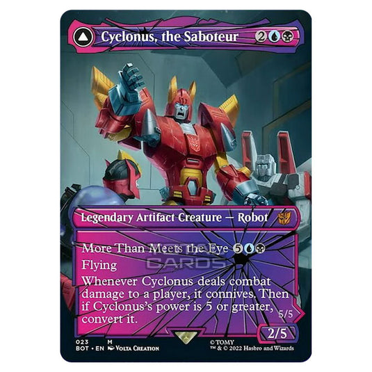 Magic The Gathering - The Brothers War - Transformers - Cyclonus, the Saboteur / Cyclonus, Cybertronian Fighter (Shattered Glass Card) - 023/15