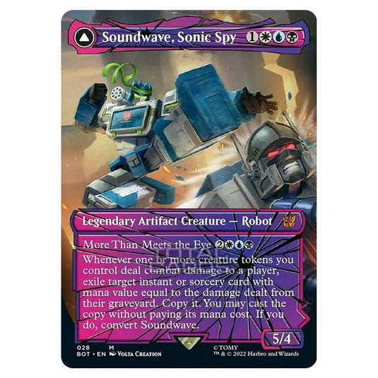 Magic The Gathering - The Brothers War - Transformers - Soundwave, Sonic Spy / Soundwave, Superior Captain (Shattered Glass Card) - 028/15