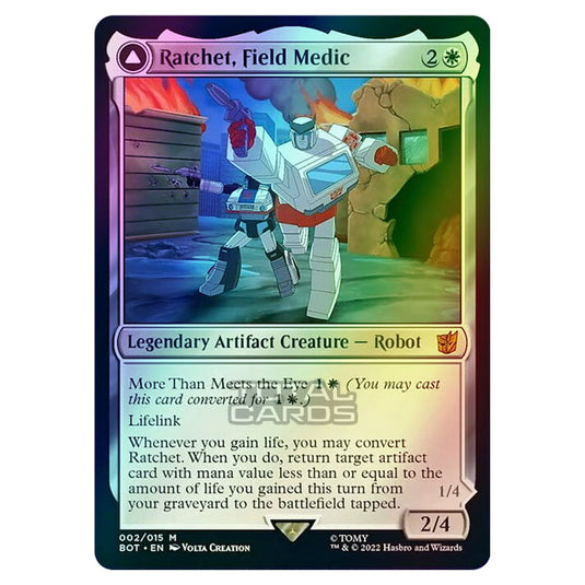 Magic The Gathering - The Brothers War - Transformers - Ratchet, Field Medic / Ratchet, Rescue Racer - 002/15 (Foil)