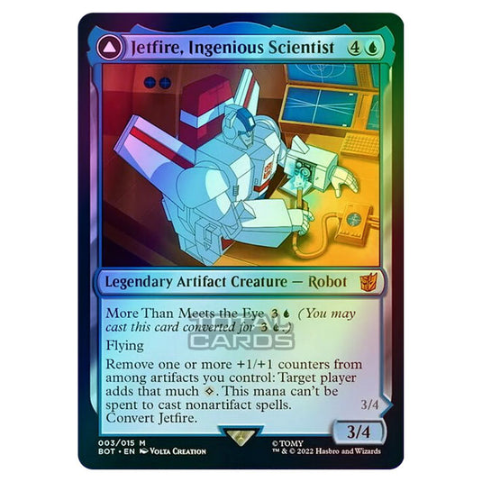 Magic The Gathering - The Brothers War - Transformers - Jetfire, Ingenious Scientist / Jetfire, Air Guardian - 003/15 (Foil)