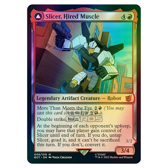 Magic The Gathering - The Brothers War - Transformers - Slicer, Hired Muscle / Slicer, High-Speed Antagonist - 006/15 (Foil)