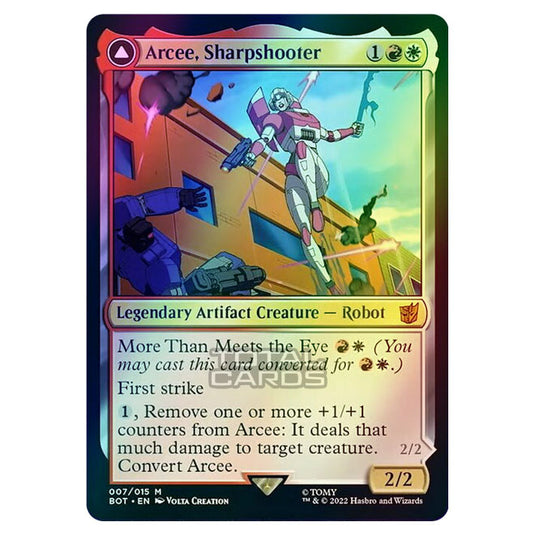 Magic The Gathering - The Brothers War - Transformers - Arcee, Sharpshooter / Arcee, Acrobatic Coupe - 007/15 (Foil)