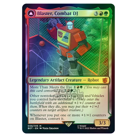 Magic The Gathering - The Brothers War - Transformers - Blaster, Combat DJ / Blaster, Morale Booster - 008/15 (Foil)