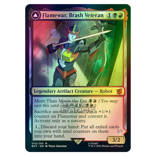 Magic The Gathering - The Brothers War - Transformers - Flamewar, Brash Veteran / Flamewar, Streetwise Operative - 010/15 (Foil)