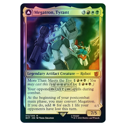 Magic The Gathering - The Brothers War - Transformers - Megatron, Tyrant / Megatron, Destructive Force - 012/15 (Foil)