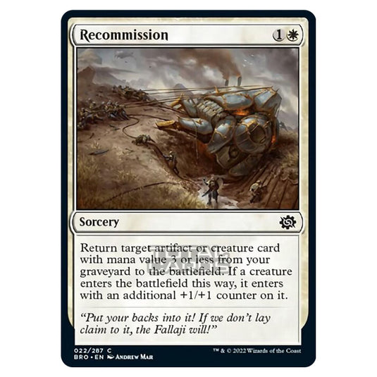 Magic The Gathering - The Brothers War - Recommission - 022/287