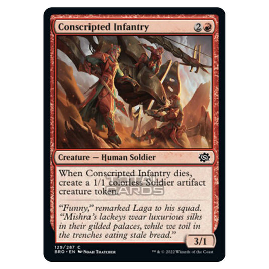 Magic The Gathering - The Brothers War - Conscripted Infantry - 129/287