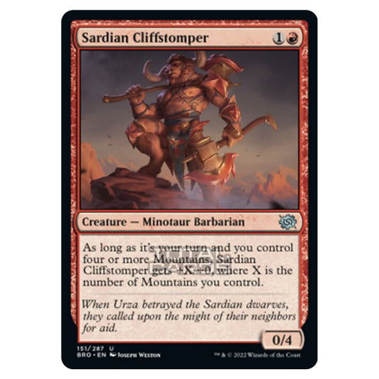 Magic The Gathering - The Brothers War - Sardian Cliffstomper - 151/287