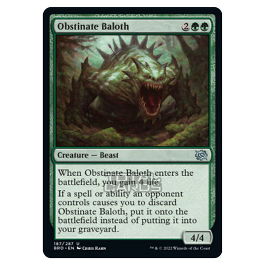 Magic The Gathering - The Brothers War - Obstinate Baloth - 187/287