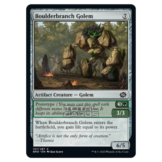 Magic The Gathering - The Brothers War - Boulderbranch Golem - 197/287