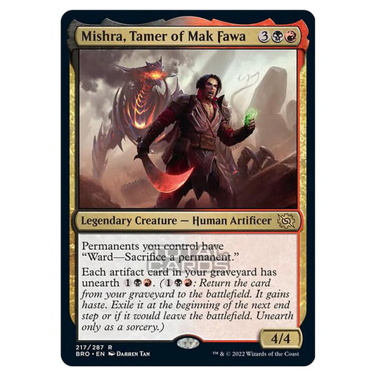 Magic The Gathering - The Brothers War - Mishra, Tamer of Mak Fawa - 217/287