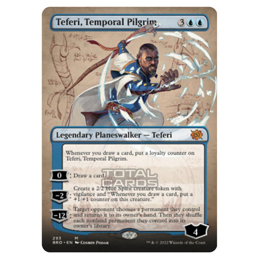 Magic The Gathering - The Brothers War - Teferi, Temporal Pilgrim (Borderless Planeswalker) - 293/287