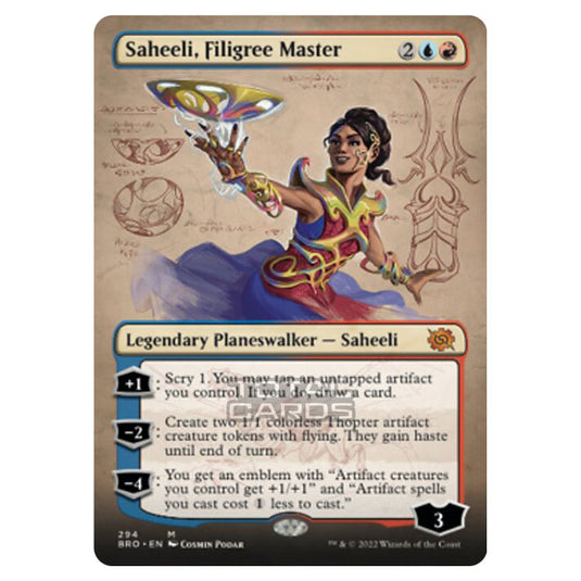 Magic The Gathering - The Brothers War - Saheeli, Filigree Master (Borderless Planeswalker) - 294/287