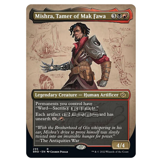 Magic The Gathering - The Brothers War - Mishra, Tamer of Mak Fawa (Alternate-Art Borderless Card) - 295/287