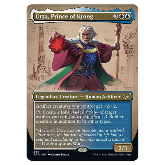 Magic The Gathering - The Brothers War - Urza, Prince of Kroog (Alternate-Art Borderless Card) - 296/287