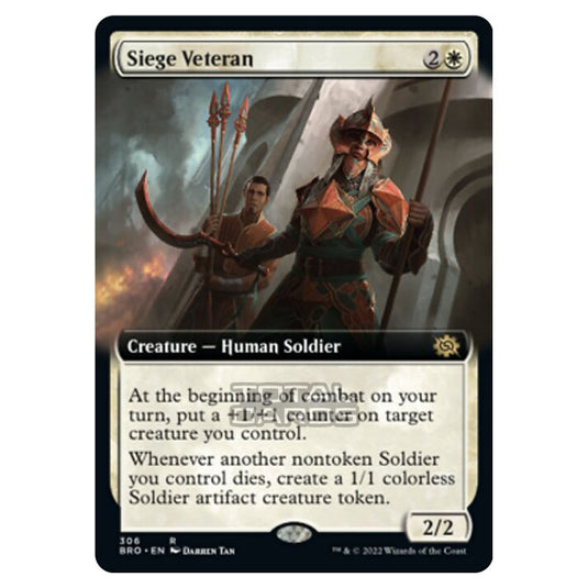 Magic The Gathering - The Brothers War - Siege Veteran (Extended Art Card) - 306/287