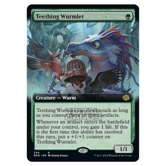 Magic The Gathering - The Brothers War - Teething Wurmlet (Extended Art Card) - 348/287