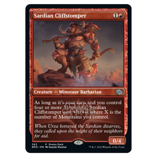 Magic The Gathering - The Brothers War - Sardian Cliffstomper (Promo) - 383/287