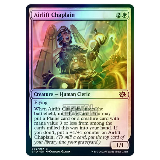 Magic The Gathering - The Brothers War - Airlift Chaplain - 002/287 (Foil)