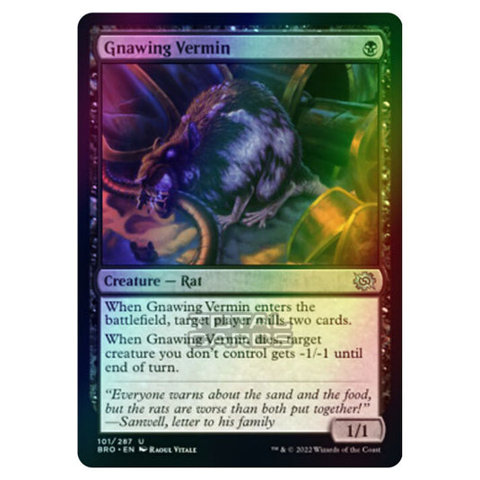 Magic The Gathering - The Brothers War - Gnawing Vermin - 101/287 (Foil)