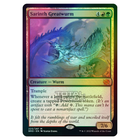 Magic The Gathering - The Brothers War - Sarinth Greatwurm - 220/287 (Foil)