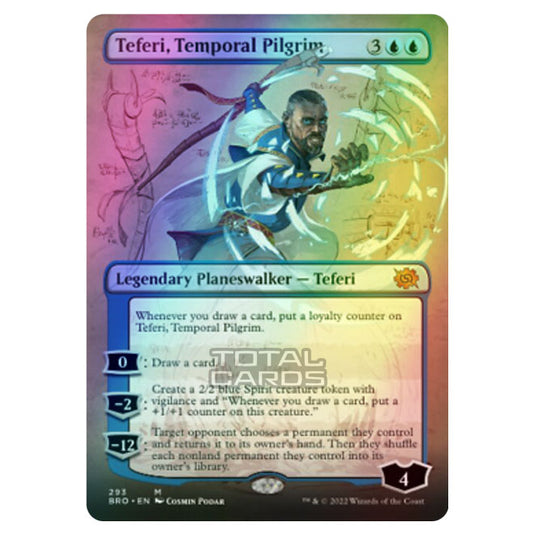 Magic The Gathering - The Brothers War - Teferi, Temporal Pilgrim (Borderless Planeswalker) - 293/287 (Foil)