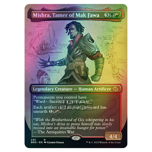 Magic The Gathering - The Brothers War - Mishra, Tamer of Mak Fawa (Alternate-Art Borderless Card) - 295/287 (Foil)