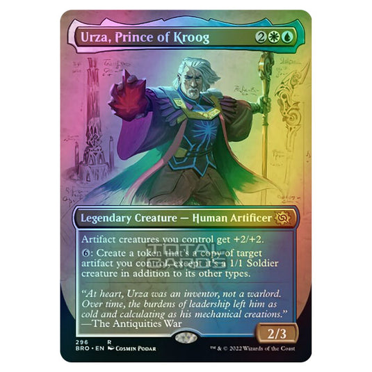 Magic The Gathering - The Brothers War - Urza, Prince of Kroog (Alternate-Art Borderless Card) - 296/287 (Foil)